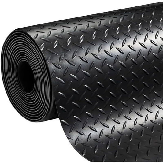 Carpet Exma Black Natural rubber 1 x 10 m Diamonds