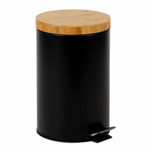 Rubbish Bin Andrea House cc72108 Black Metal 12 L Andrea House