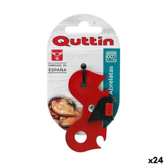 Tin opener Quttin Red Butterfly Foldable 7 x 4 x 0,3 cm (24 Units) Quttin