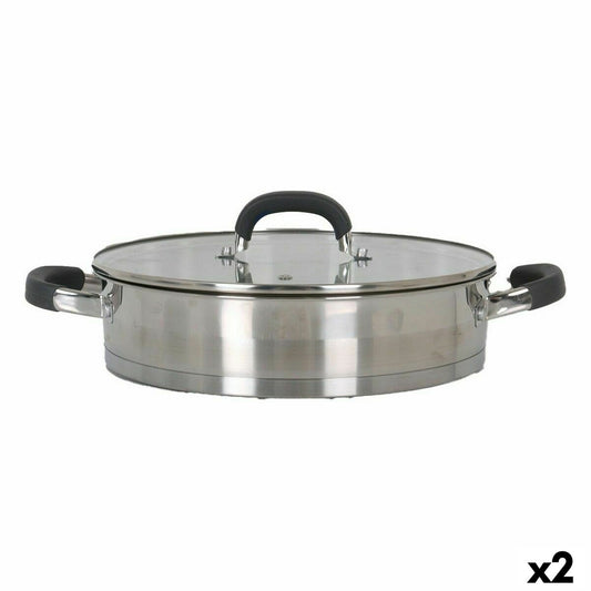 Casserole with glass lid Quttin 4,3 L (2 Units) Quttin