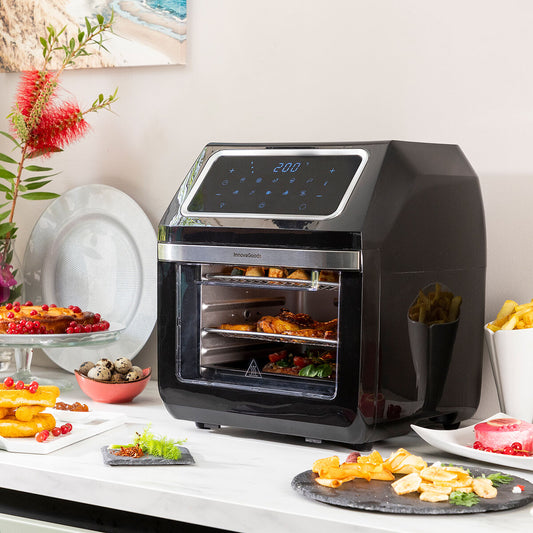 Air Fryer InnovaGoods Fryinn Pro Max 12000 Sort 1800 W 12 L Rustfrit stål