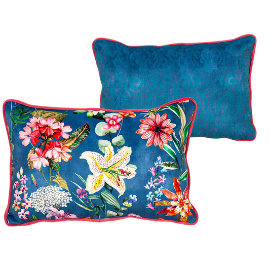 Cushion Romimex Blue Reversible 30 x 45 x 12 cm