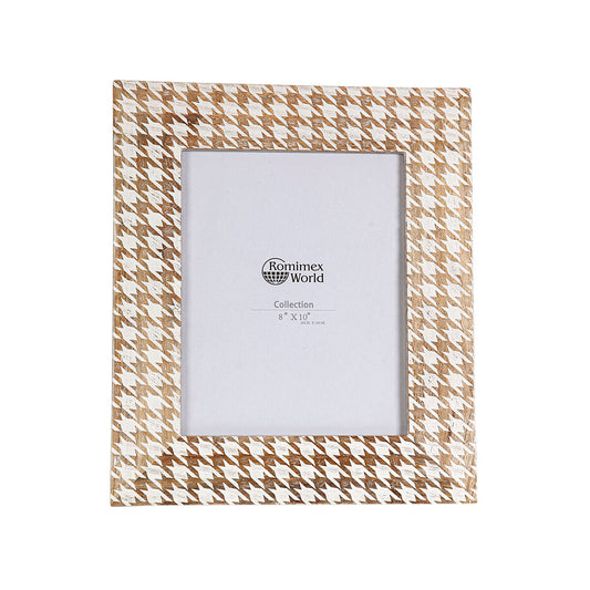 Photo frame Romimex White Natural Mango wood MDF Wood 20 x 25 x 2 cm