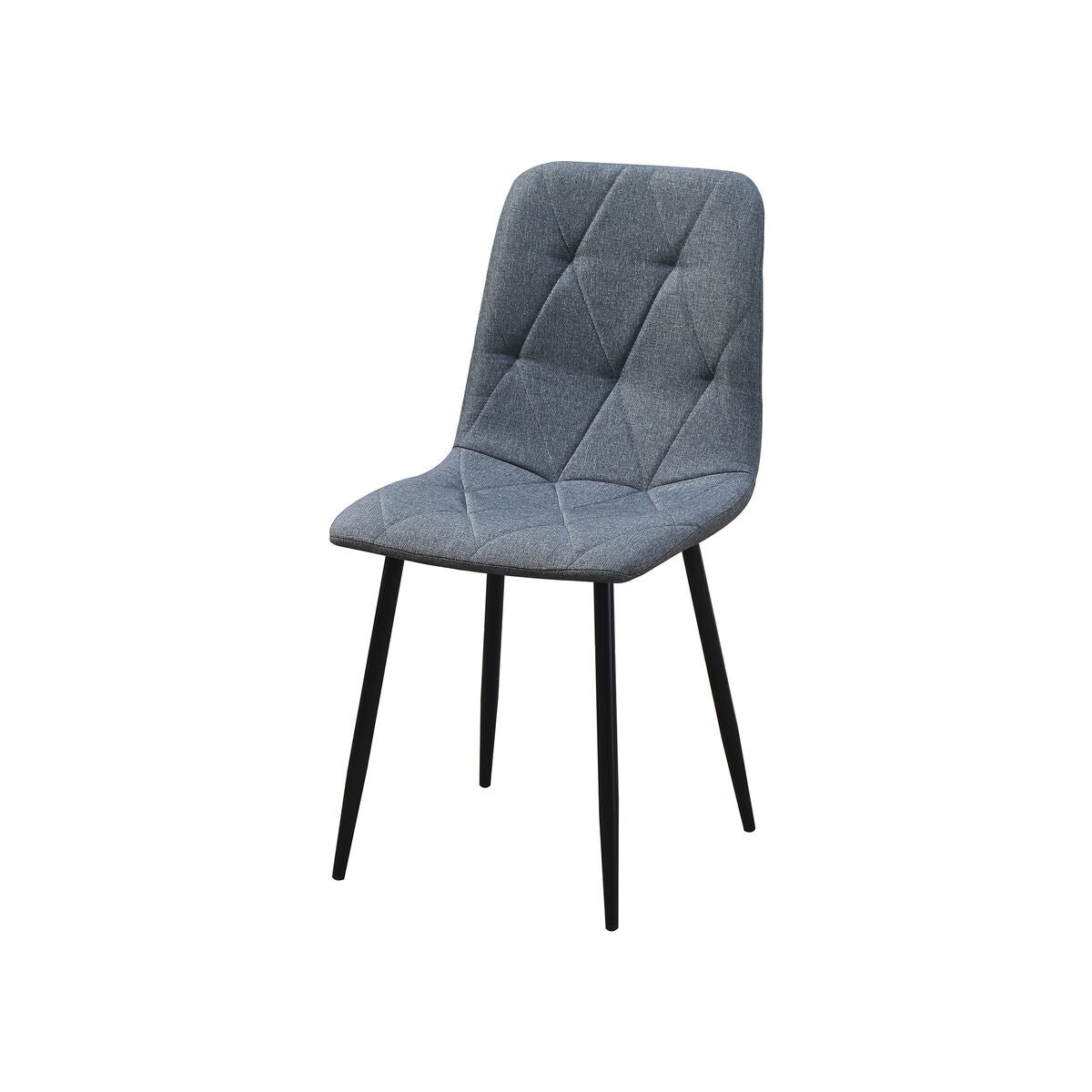 Chair Romimex Black Grey Metal Cloth MDF Wood 53 x 89 x 43 cm Romimex