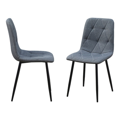 Chair Romimex Black Grey Metal Cloth MDF Wood 53 x 89 x 43 cm Romimex