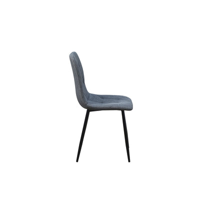 Chair Romimex Black Grey Metal Cloth MDF Wood 53 x 89 x 43 cm Romimex