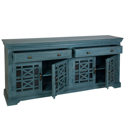 Sideboard Romimex Blue Mango wood 40 x 85 x 180 cm