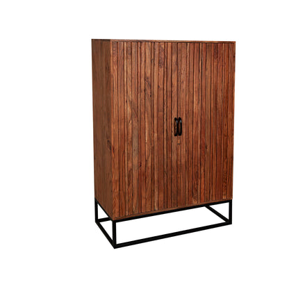 Cupboard Romimex Brown Acacia 40 x 140 x 95 cm