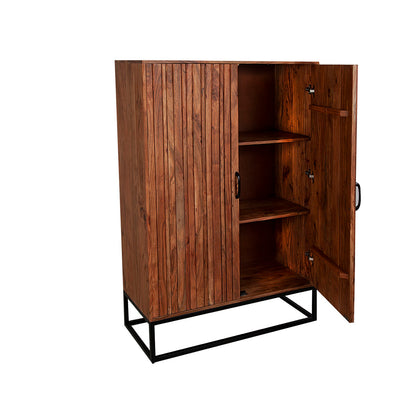 Cupboard Romimex Brown Acacia 40 x 140 x 95 cm