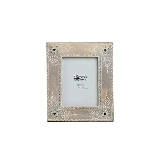 Photo frame Romimex Brown Mango wood 15 x 20 x 2 cm Romimex