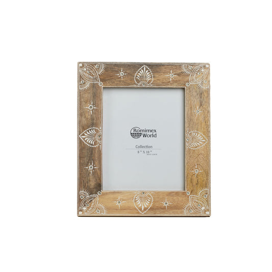 Photo frame Romimex Brown Mango wood 20 x 25 x 2 cm Romimex