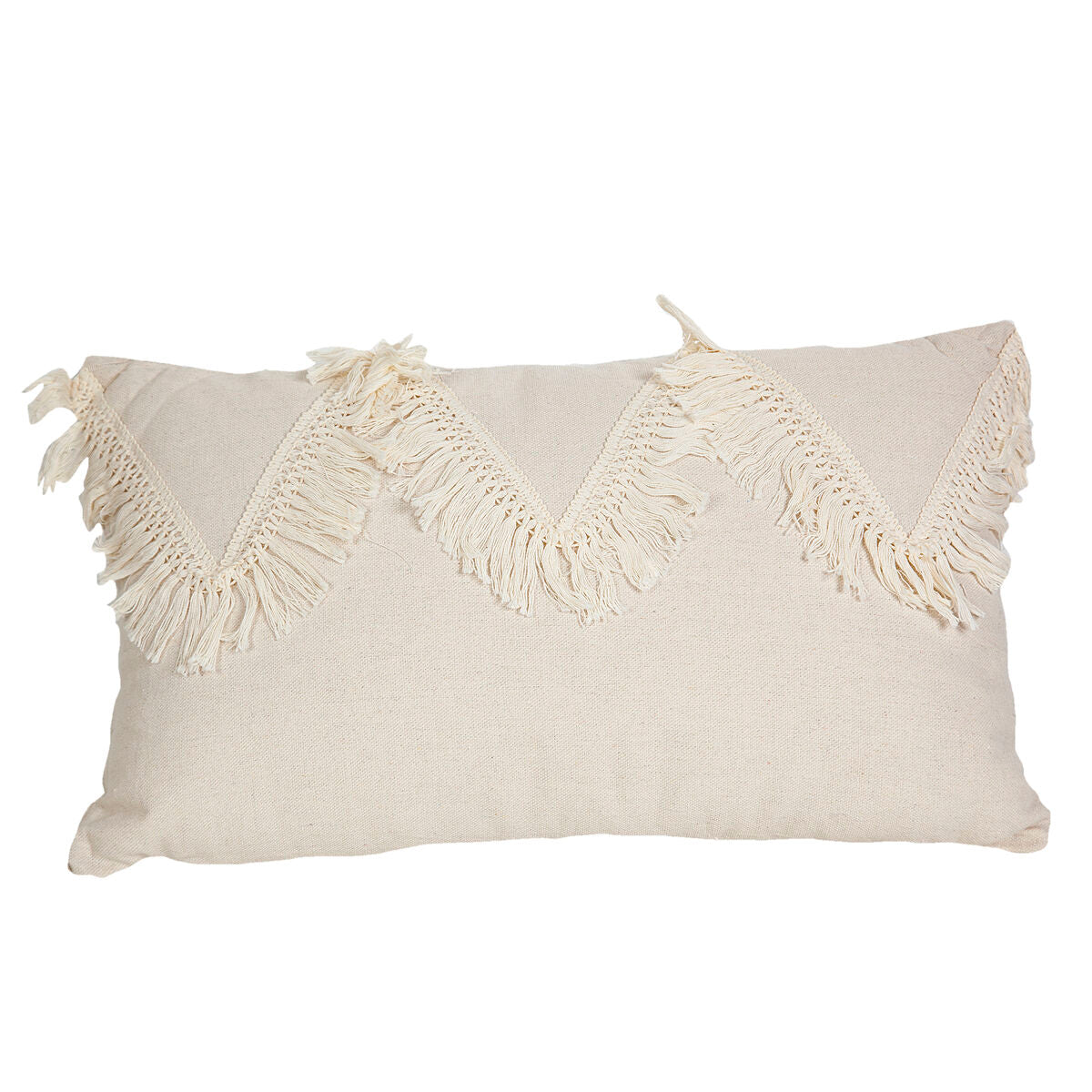 Cushion Romimex Cream With tassles 30 x 10 x 50 cm Romimex