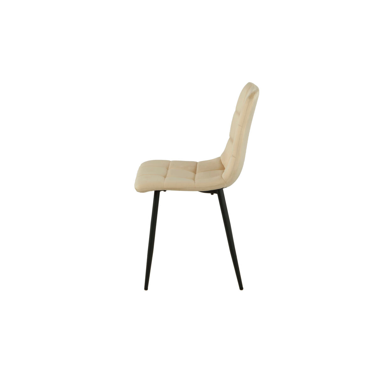 Chair Romimex Beige Velvet Metal 45 x 89 x 55 cm