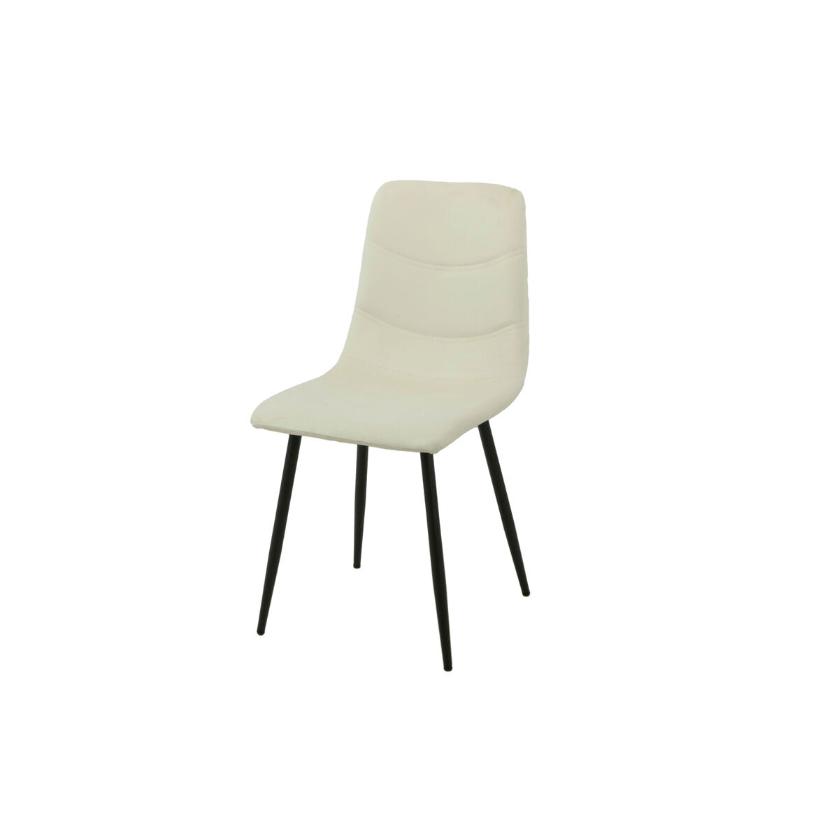 Chair Romimex White Velvet Metal 45 x 89 x 55 cm