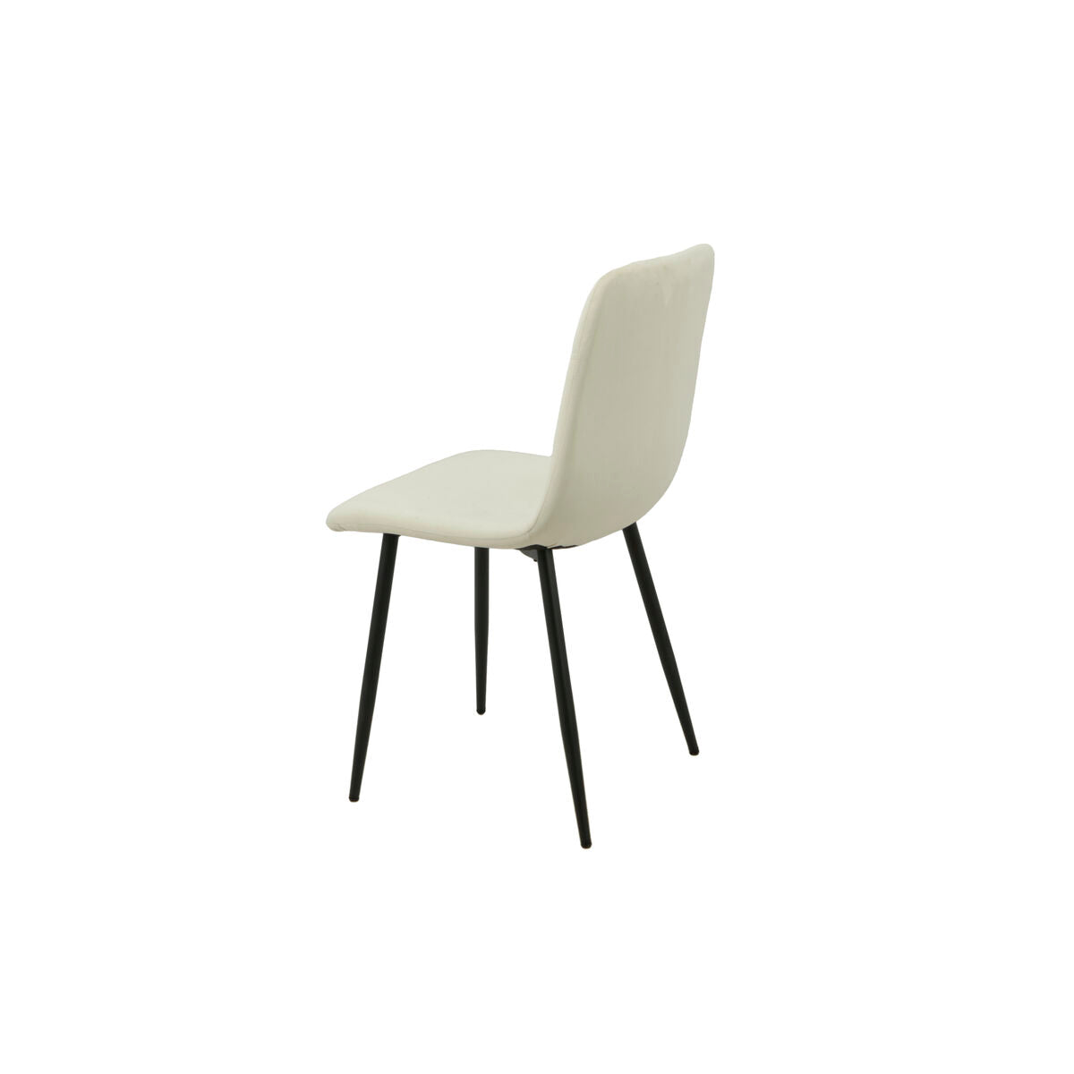 Chair Romimex White Velvet Metal 45 x 89 x 55 cm