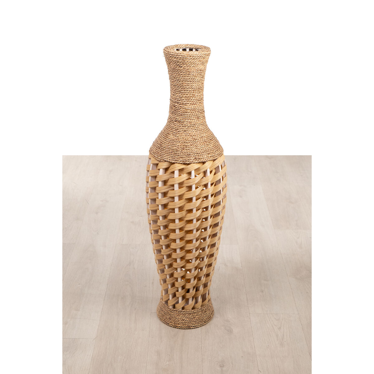 Floor vase Alexandra House Living Brown PVC Natural Fibre 29 x 100 x 29 cm