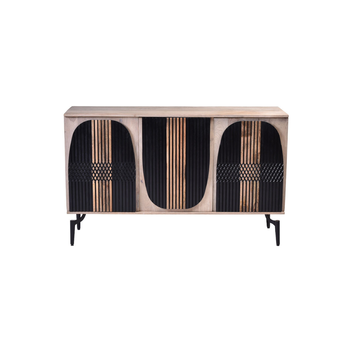 Sideboard Romimex Black Natural Mango wood 40 x 77 x 135 cm Romimex