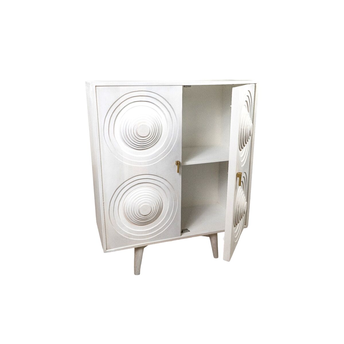 Sideboard Romimex White Mango wood 42 x 111 x 91 cm