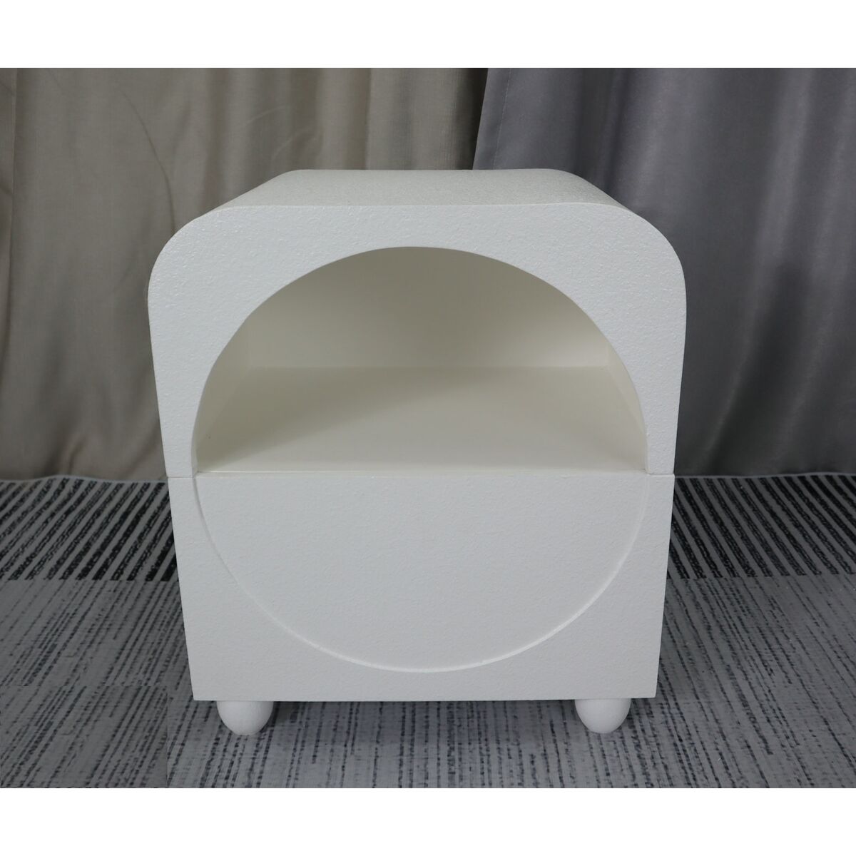 Side table Romimex White MDF Wood 40 x 48 x 30 cm Romimex