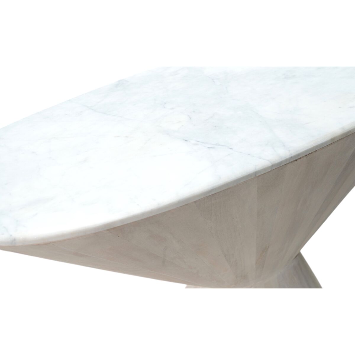 Console Romimex White Golden 122 x 75 x 39 cm Cone-shaped Romimex