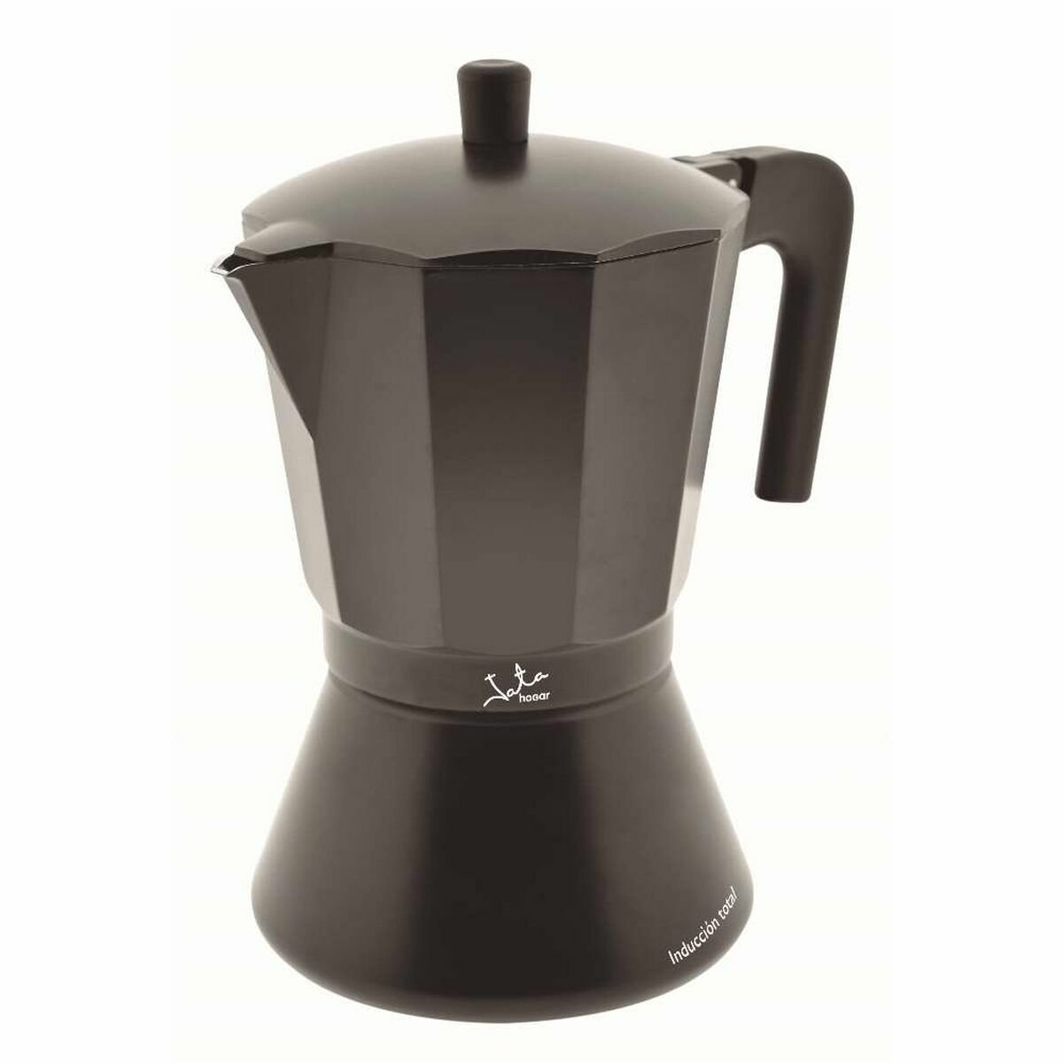 Italiensk kaffekande JATA CFI9 sort aluminium 9 kopper