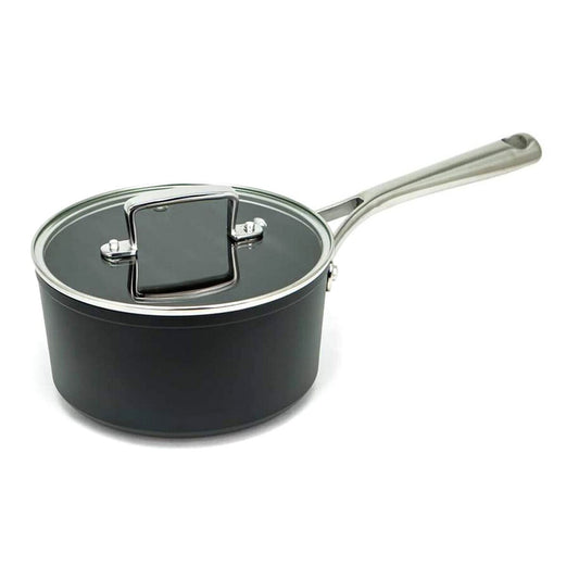 Kasserolle med låg Amercook Black Terracotta Rustfrit stål Aluminium Ovn (Ø 18 cm)