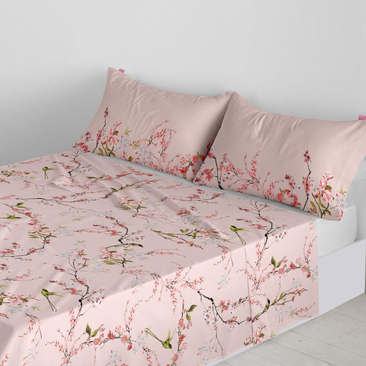 Top sheet HappyFriday Chinoiserie rose Multicolour 160 x 270 cm (asiatico/oriental) HappyFriday