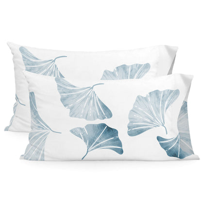 Pillowcase HappyFriday Blanc Ginkgo Multicolour 50 x 75 cm (2 Units) HappyFriday