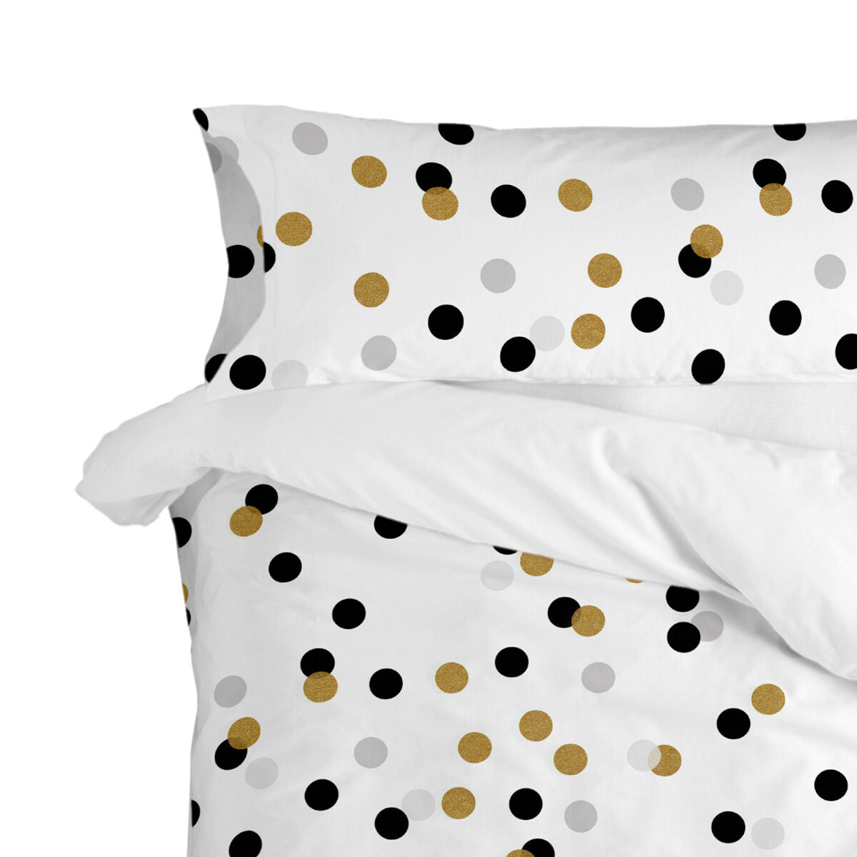 Pillowcase HappyFriday Blanc Golden Dots Multicolour 45 x 125 cm HappyFriday