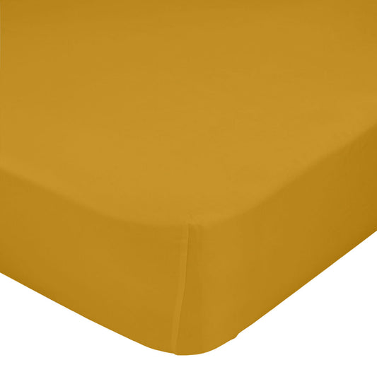 Fitted sheet HappyFriday BASIC Mustard 180 x 200 x 32 cm