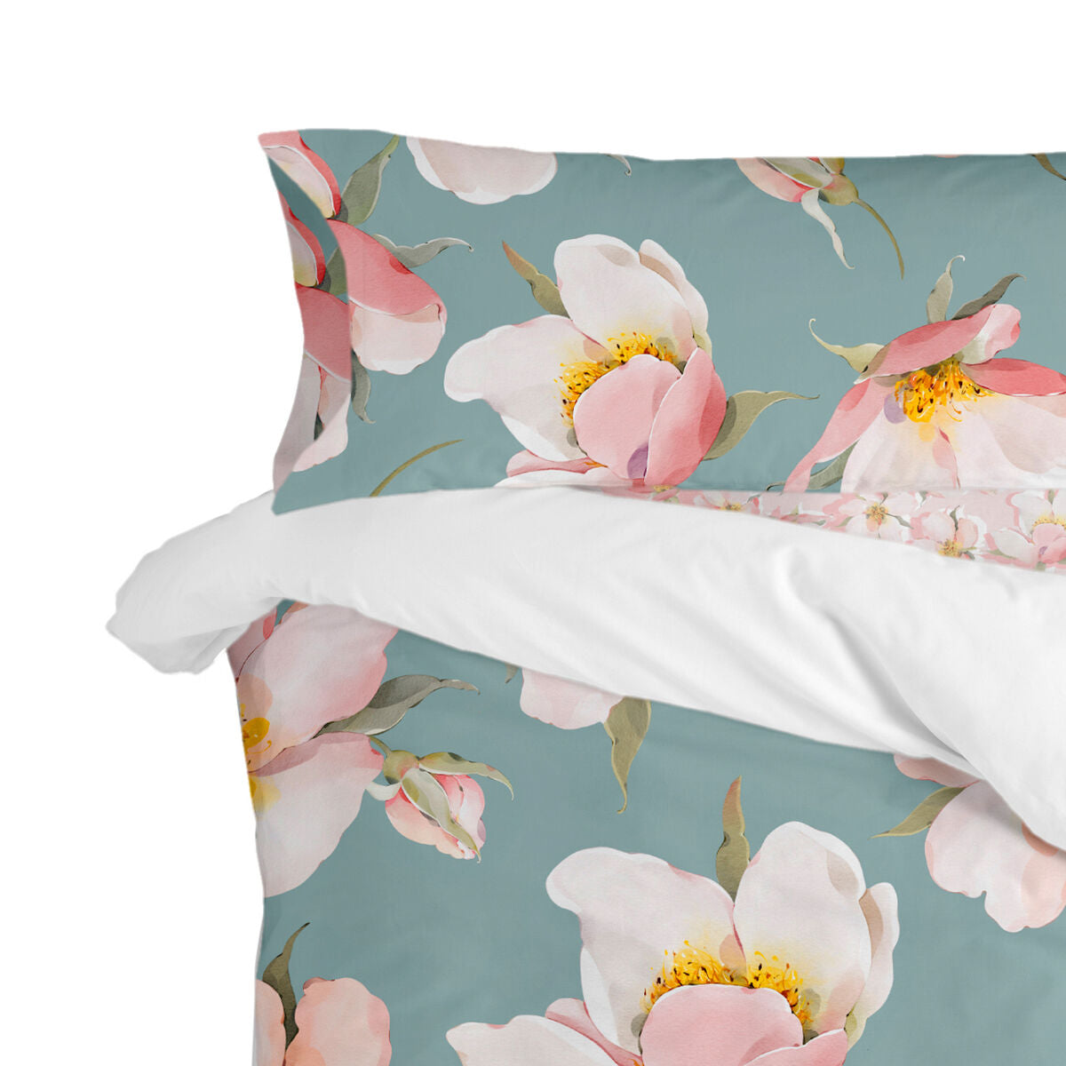 Pillowcase HappyFriday Spring Blossom Multicolour 45 x 155 cm HappyFriday