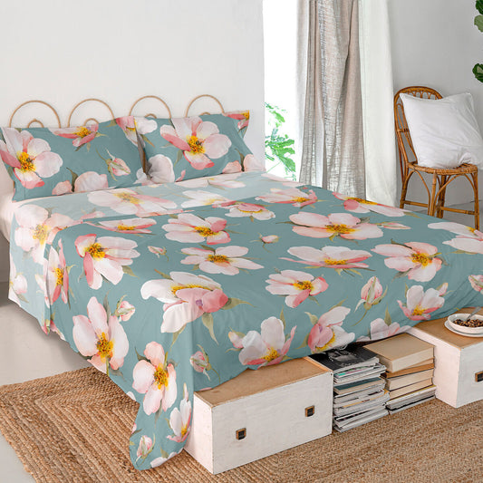 Top sheet HappyFriday Spring blossom Multicolour 180 x 270 cm HappyFriday