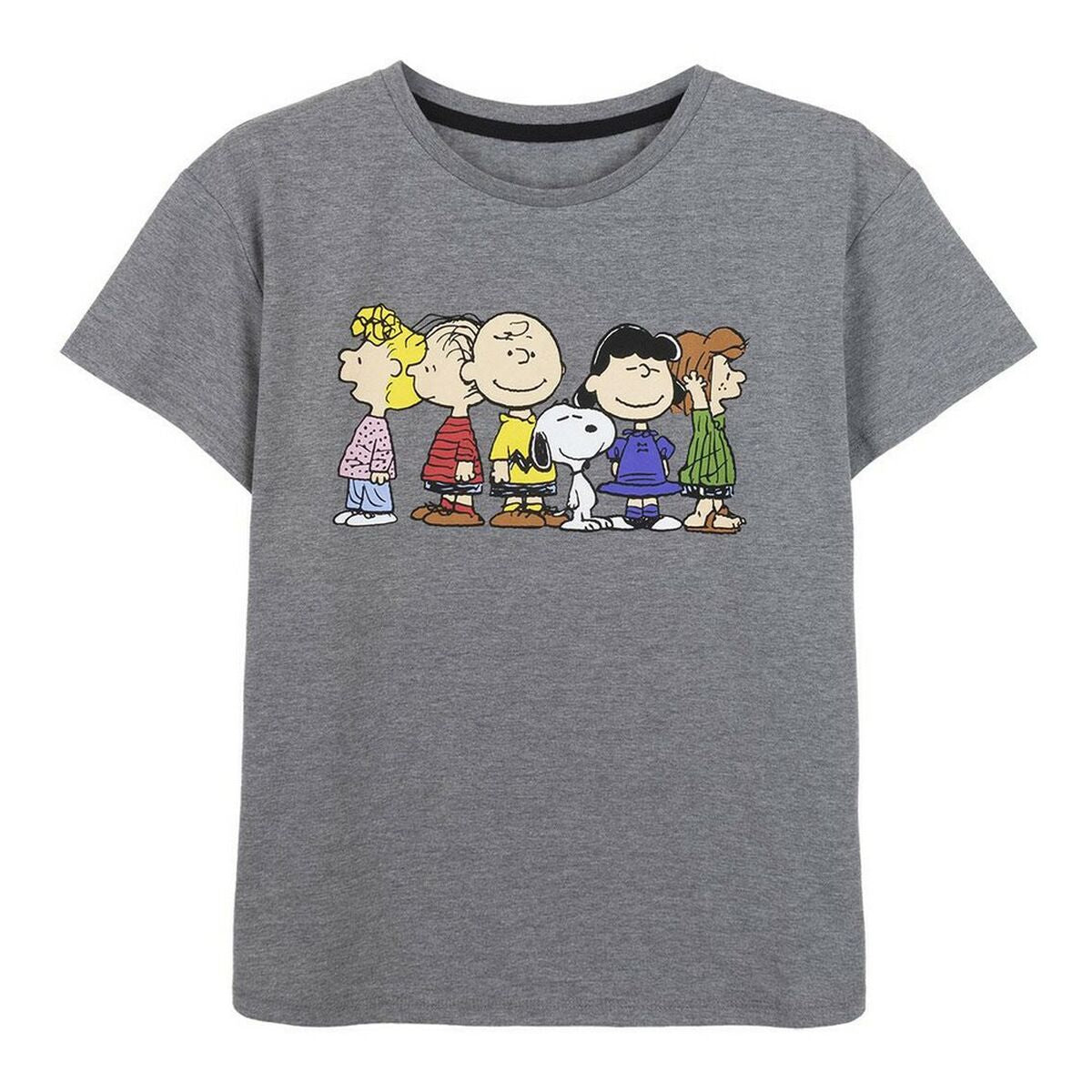 Women’s Short Sleeve T-Shirt Snoopy Grey Dark grey