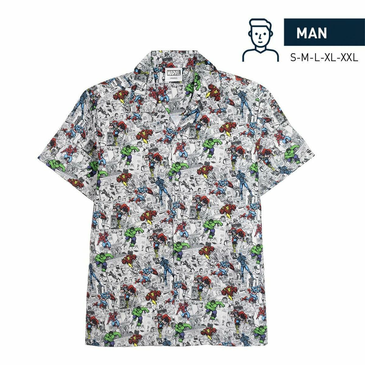 Shirt Marvel Light grey (Adults)