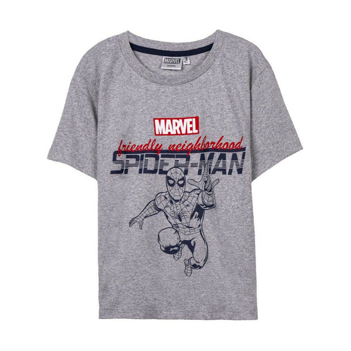 Short Sleeve T-Shirt Spider-Man Grey Children's