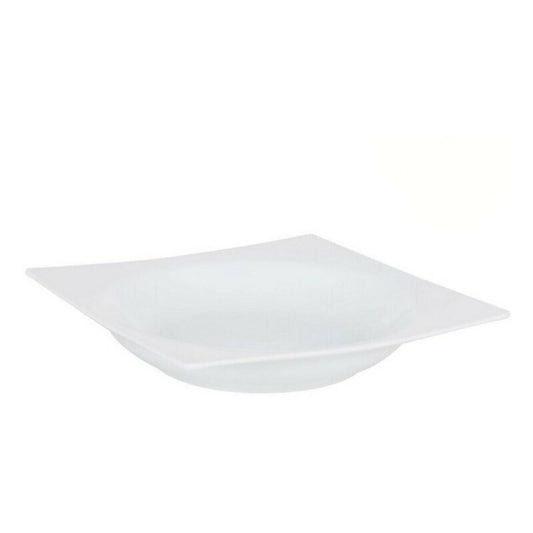 Deep Plate Zen Porcelain White (20 x 20 x 3,5 cm) Inde