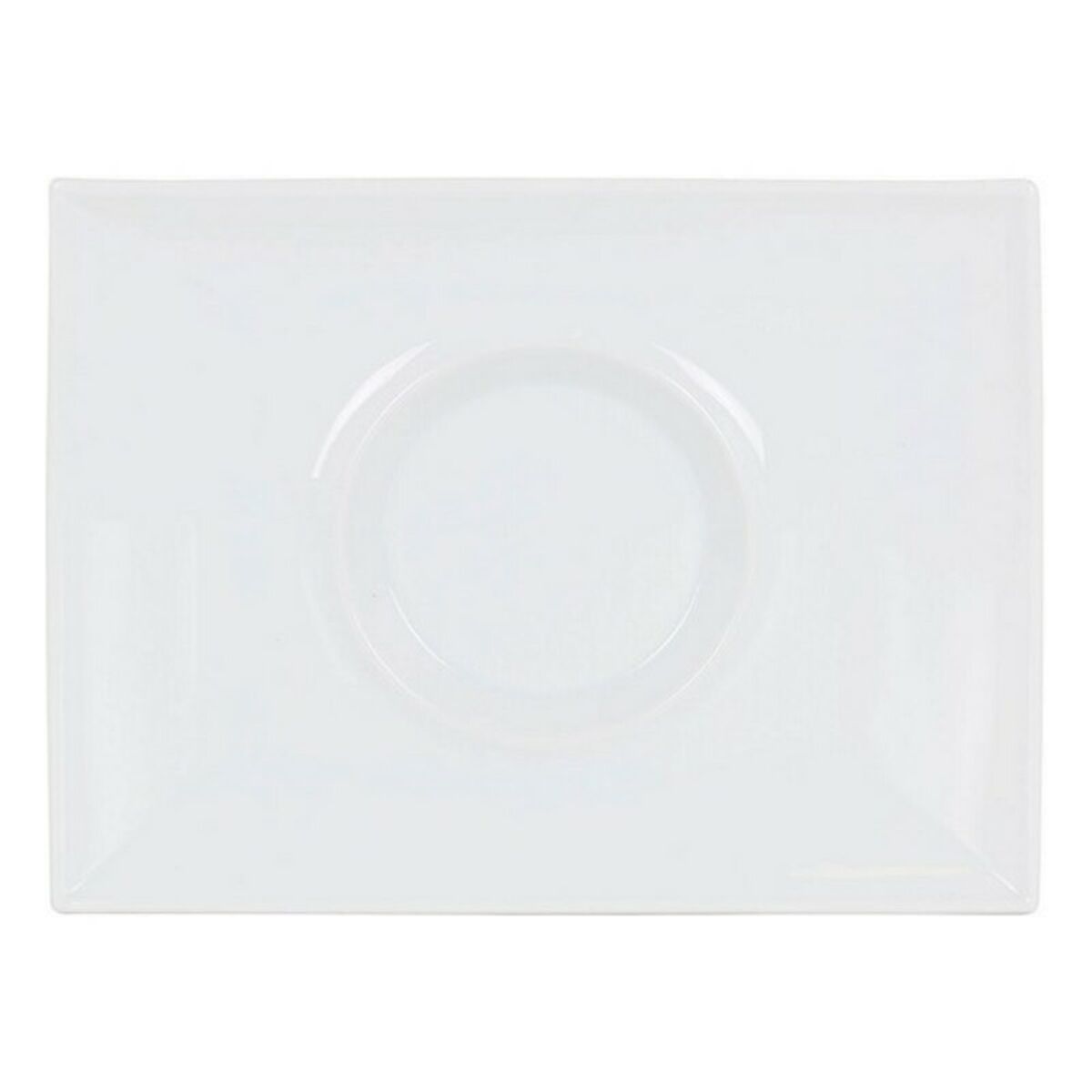 Flad tallerken Gourmet Porcelæn Hvid (29,5 x 22 x 3 cm)