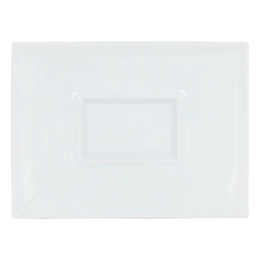 Flad tallerken Gourmet Porcelæn Hvid (29,5 x 22 x 3 cm)