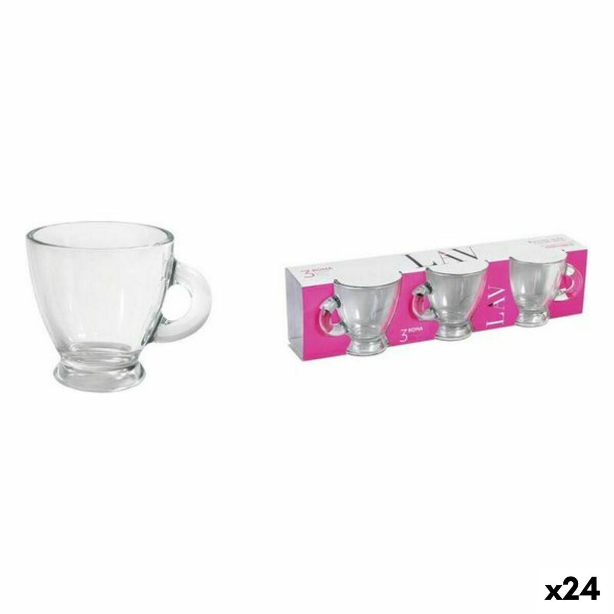 Kaffesæt LAV Roma 3 stykker (24 enheder) (95 ml)