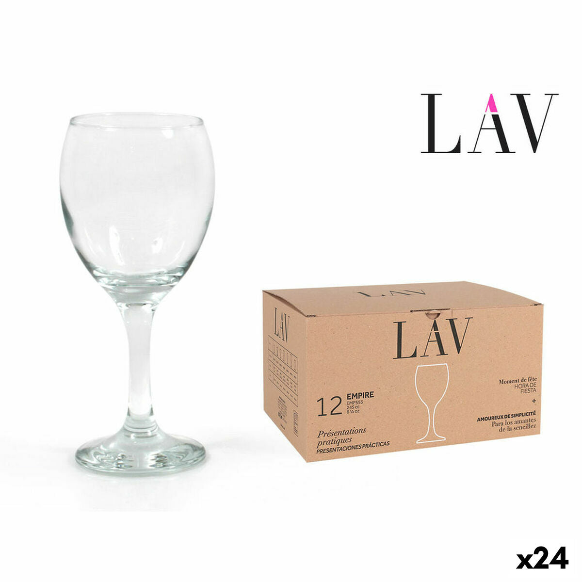 Vinglas LAV Empire 245 ml (24 enheder) (245 cc)