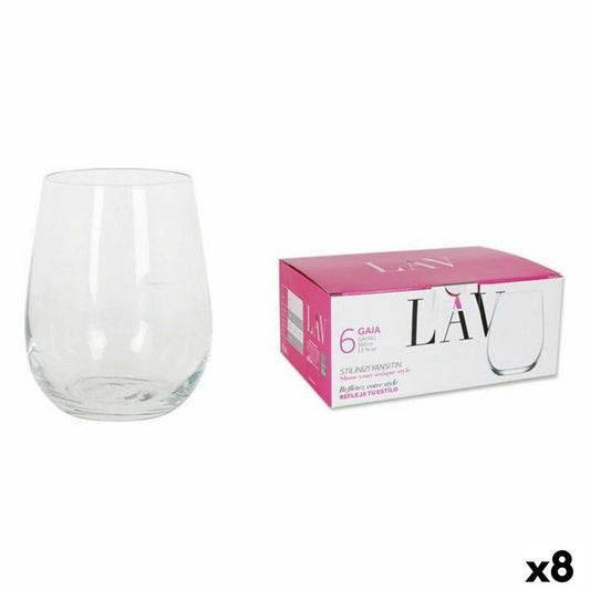 Sæt med glas LAV 77821 6 stykker (8 enheder) (360 ml)