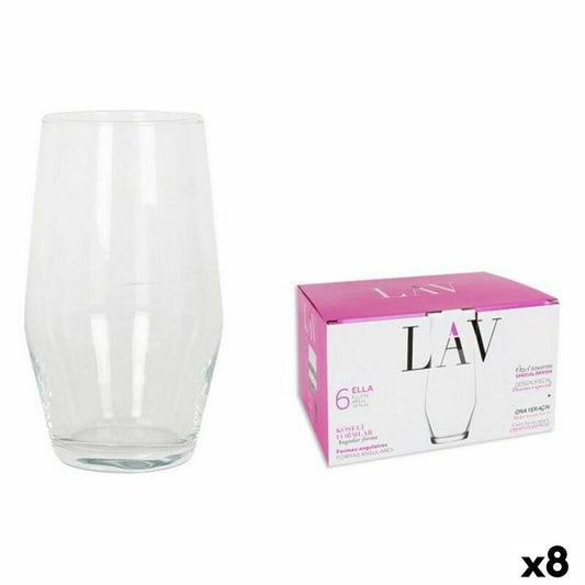 Sæt glas LAV 144954 6 stykker (8 enheder) (495 ml)