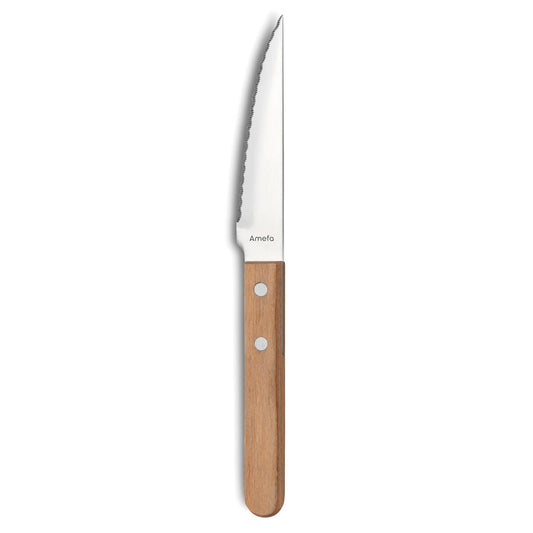 Kødkniv Amefa Pizza Bois metaltræ (21 cm) (pakke 12x)