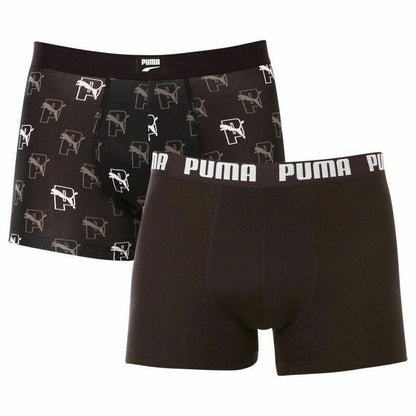 Boxershorts til mænd Puma Cat Aop 2 enheder sort