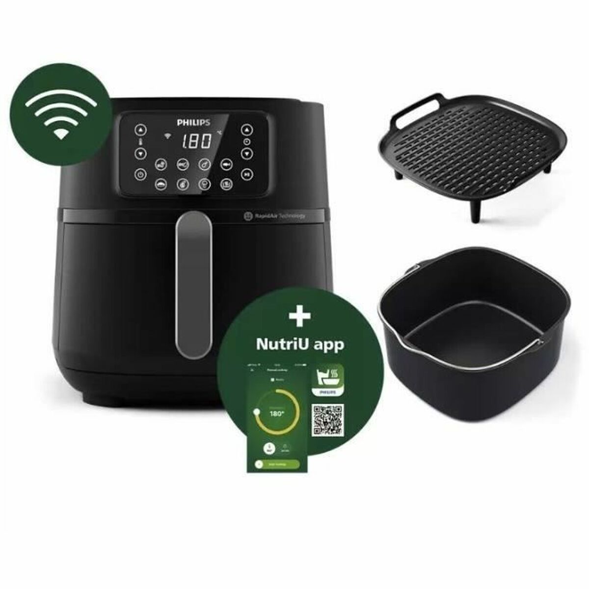 Air Fryer Philips HD9285/96 XXL Sort/Sølv 2000 W 7,2 L