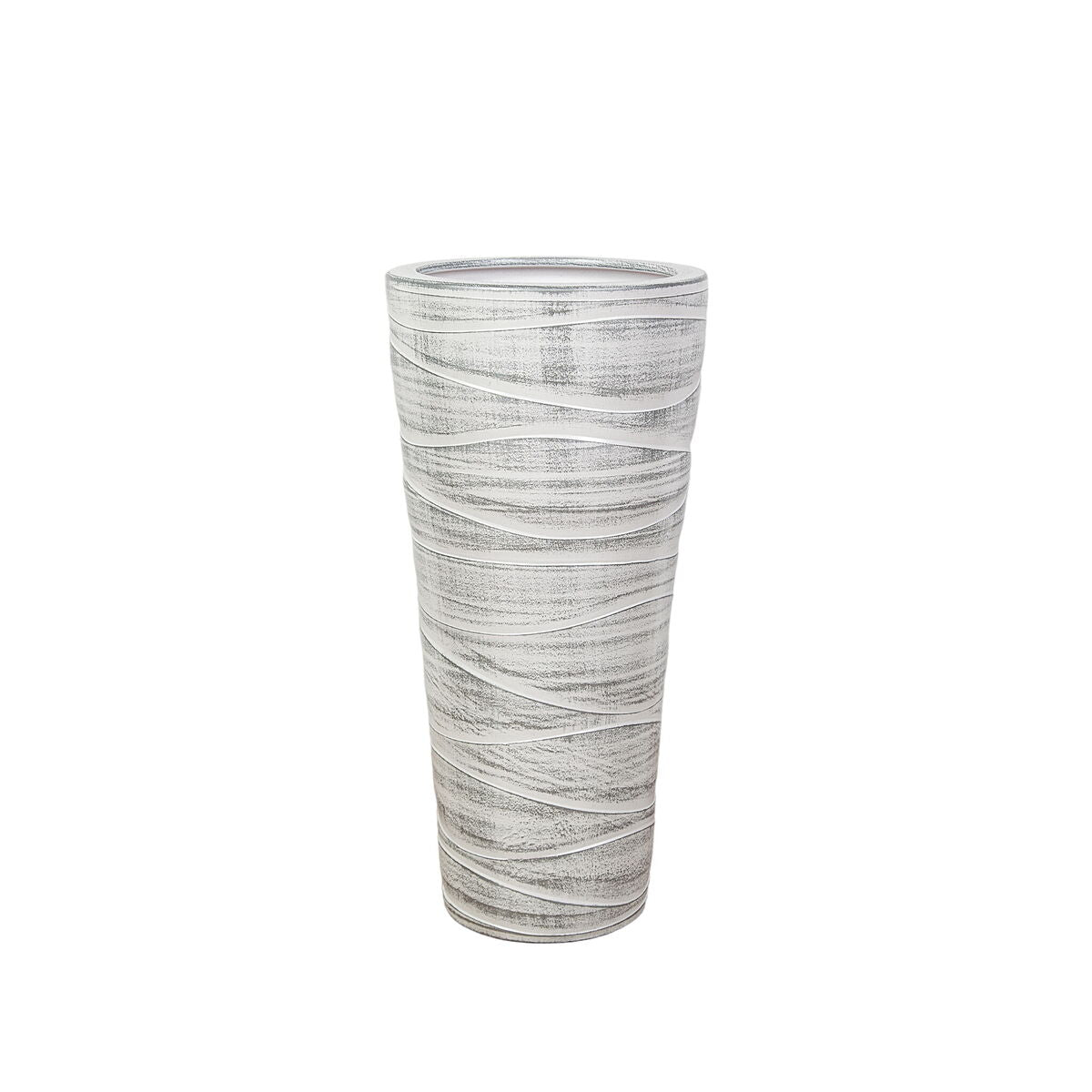 Floor vase Alexandra House Living White Ceramic 30 x 70 x 30 cm