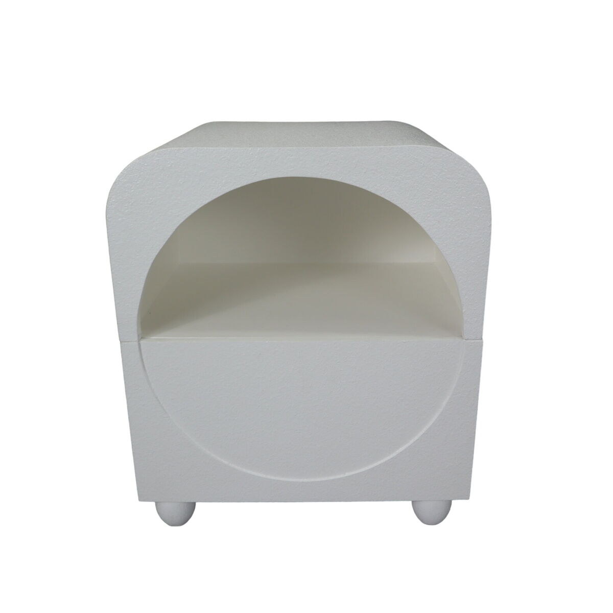 Side table Romimex White MDF Wood 40 x 48 x 30 cm Romimex