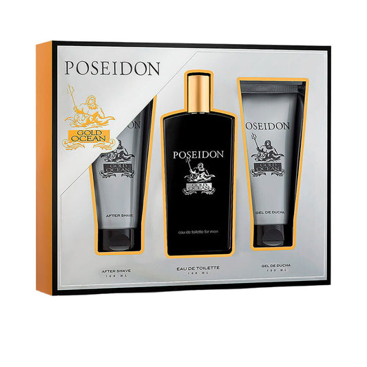 Men's Perfume Set Poseidon POSEIDON GOLD FOR MEN EDT 3 Pieces