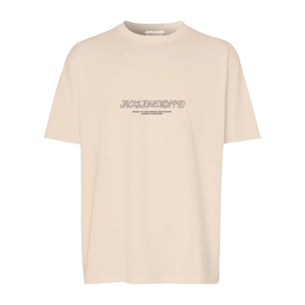 Men’s Short Sleeve T-Shirt Jack & Jones JORBRONX TEE SS CREW NECK FST 12263936 Beige