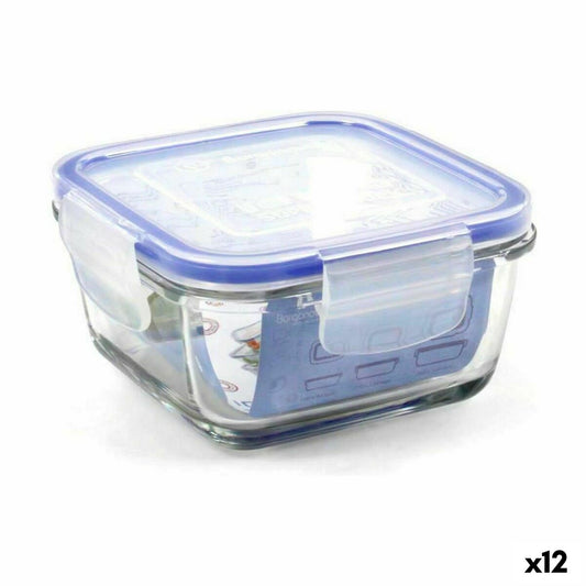 Hermetic Lunch Box Borgonovo Superblock Squared 12 x 12 x 6 cm (12 Units) Borgonovo